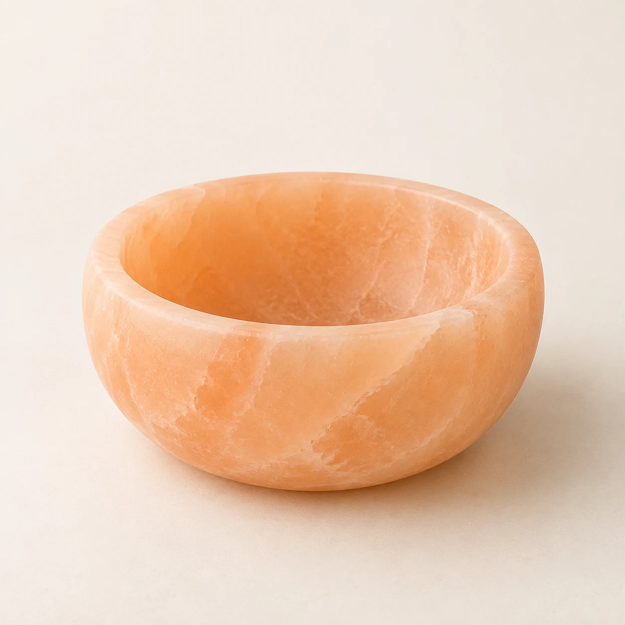 Himalayan Rock Salt Bowl – Natural Pink Salt Serving Bowl for Salads, Soups etc. — 10" Dia