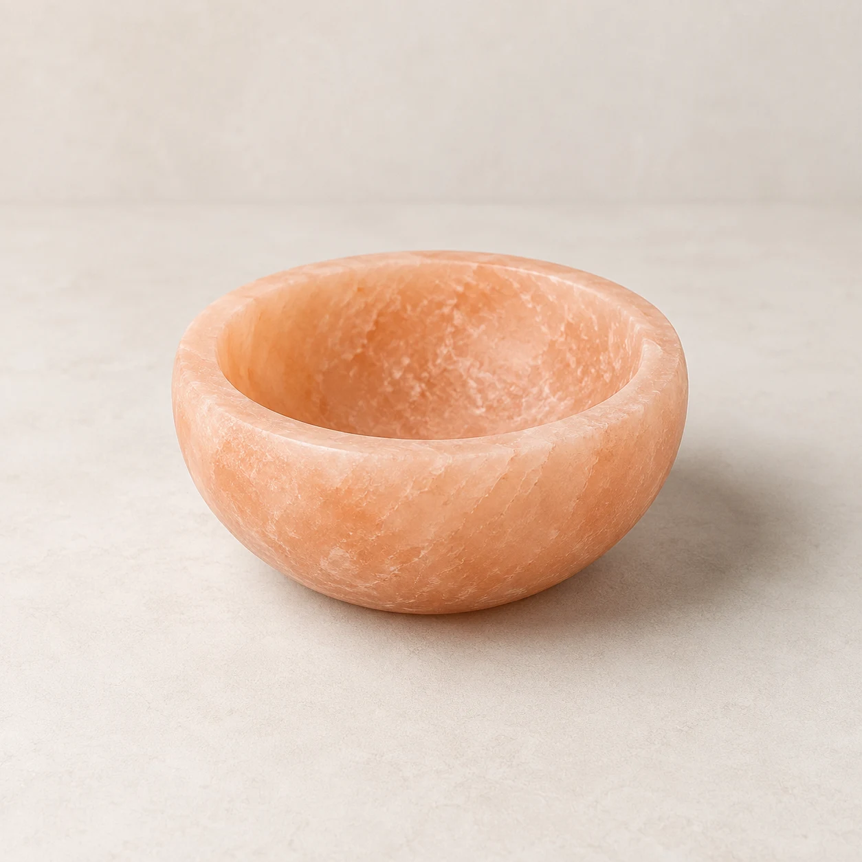 Himalayan Rock Salt Bowl – Natural Pink Salt Serving Bowl for Salads, Soups etc. — 6" Dia