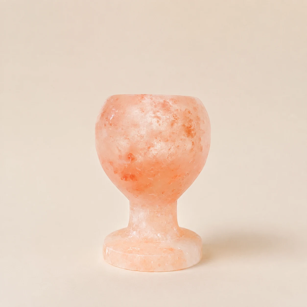 Himalayan Crystal Rock Salt Candle Holder / Goblet Shape