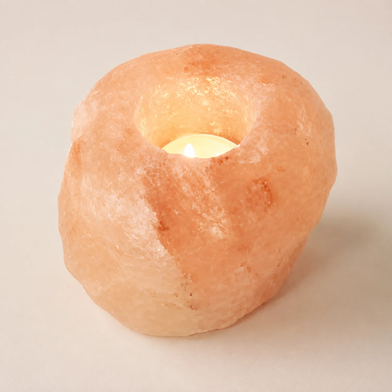 Himalayan Rock Salt Candle Holder Natural Shape — Small